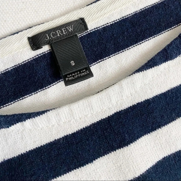 J. Crew • White Blue Striped Nautical Sailor Top - Picture 4 of 5